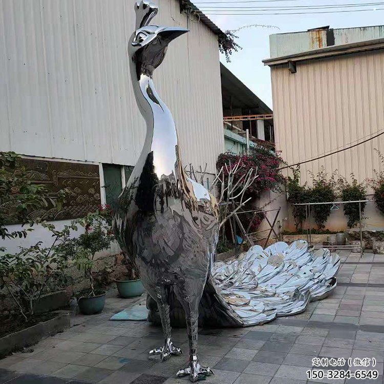 室外鳳凰雕塑展品，公園小品，不銹鋼鳳凰雕塑生產廠家