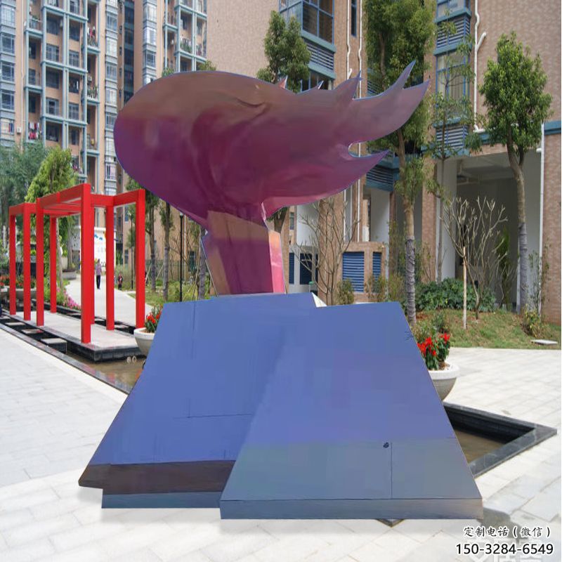 火炬雕塑精選，陸地?cái)[件，不銹鋼火炬雕塑精品