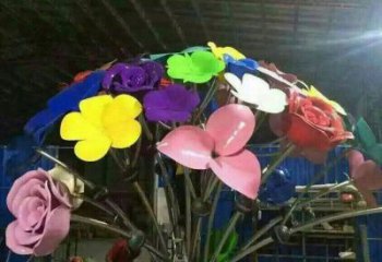 杏花雕塑廠家，美陳雕塑，不銹鋼杏花雕塑制造