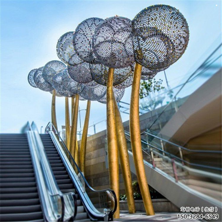 空心球雕塑優(yōu)選，拉絲工藝，鏤空空心球雕塑廠家承接