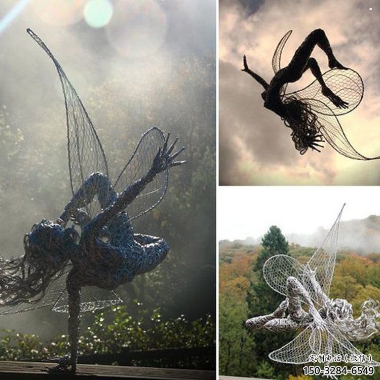 小精靈雕塑，抽象卡通雕塑，美陳人物擺件