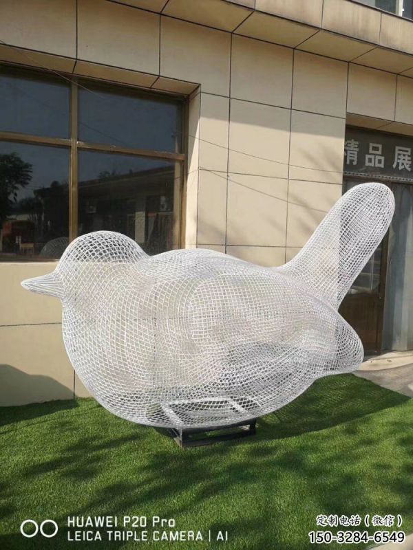 鏤空鳥雕塑優選，多彩藝術，抽象鐵藝小鳥雕塑選用