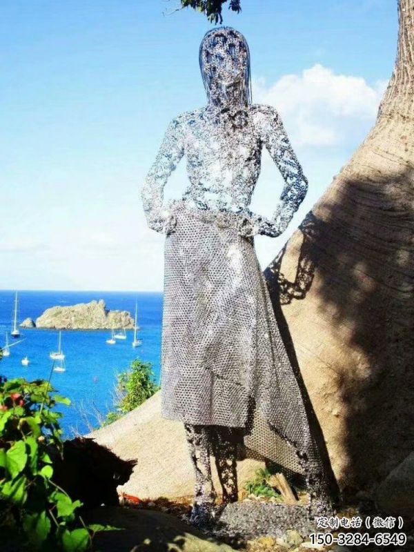 鏤空人物雕塑定做，城區小品，鐵藝字母人物雕塑定價