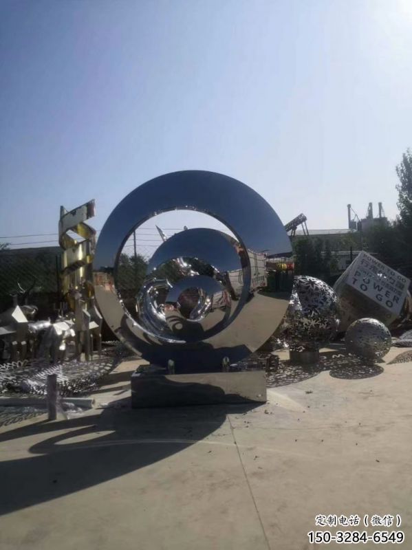 圓鏡雕塑承接，城市雕塑，不銹鋼圓鏡雕塑精品