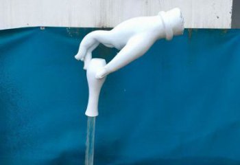 手景觀雕塑指用，戶外擺放，手捏瓶子雕塑廠家通用