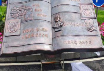 銅書本雕塑選定，美陳雕塑，銅書本雕塑廠家常用