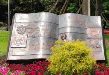 銅書本雕塑選用，景區(qū)案例，銅書本雕塑廠家通用
