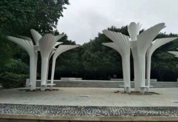 遮陽樹雕塑展品，公園小品，不銹鋼遮陽樹雕塑加工