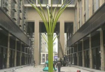 燈光樹雕塑承接，美陳雕塑，燈光蘑菇樹雕塑定制廠家