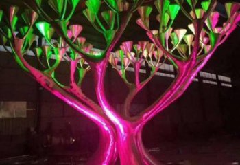 戶外燈光樹雕塑通用，陸地?cái)[件，燈光蘑菇樹雕塑優(yōu)選