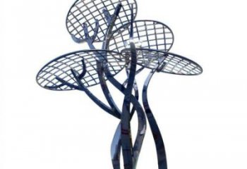 蘑菇樹雕塑廠家，標(biāo)識(shí)雕塑，鏤空蘑菇樹雕塑供給