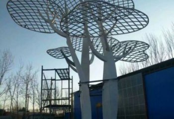 蘑菇樹雕塑定制，廣場(chǎng)系列，商場(chǎng)鏤空蘑菇樹雕塑供需