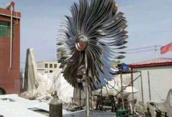 樹雕塑制造廠家，村標概念，不銹鋼樹雕塑制作