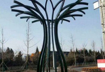 大型樹干雕塑選用，街道標識，不銹鋼樹干雕塑常用