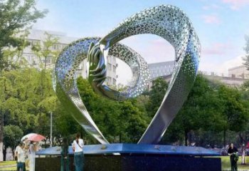 心形雕塑展品，景觀概念，鏤空鏡面心形雕塑優選