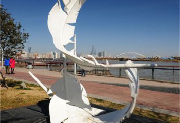 羽毛雕塑選用，小區擺件，大型烤漆羽毛雕塑公司