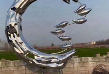 金魚雕塑供應，多彩藝術，別墅圓環金魚雕塑供求