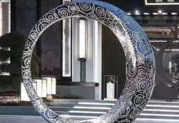 圓環(huán)雕塑標準，景觀雕塑，不銹鋼圓圈雕塑廠家提供