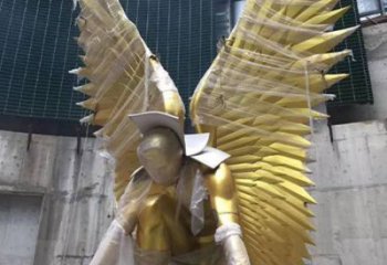 雕塑鳥翅景觀制造，街景小品，不銹鋼鳥翅雕塑優價