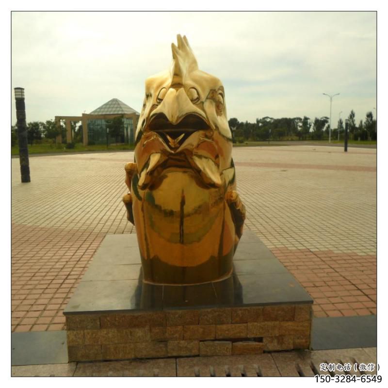 廬陽不銹鋼生肖雕塑，鍍鈦工藝，公園廣場戶外擺放