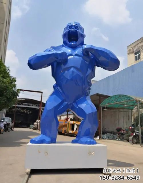 河源彩繪黑猩猩雕塑