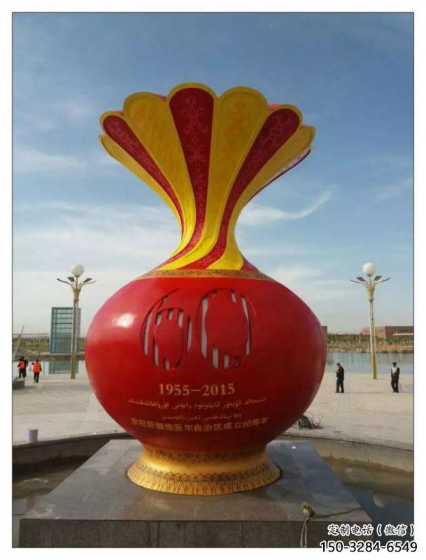 賀州花瓶雕塑工廠選用，街道標識，玻璃鋼花瓶雕塑批發