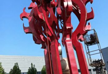 安慶火球雕塑，精神堡壘火球雕塑落地展示