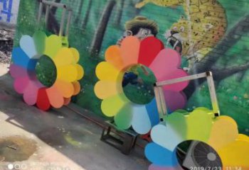 龍巖金銀花雕塑廠家，景區雕塑，城市不銹鋼金銀花雕塑