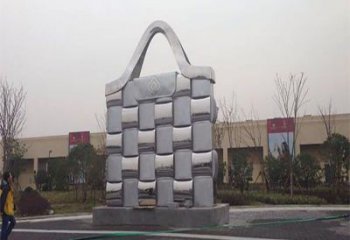 龍巖景觀背包雕塑優選，陸地擺件，園林不銹鋼背包雕塑供應