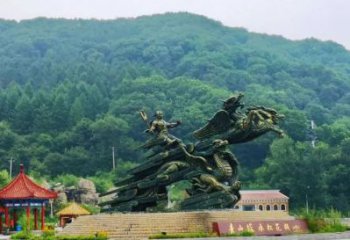 廣州夸父逐日雕塑，鑄銅神話人物雕塑