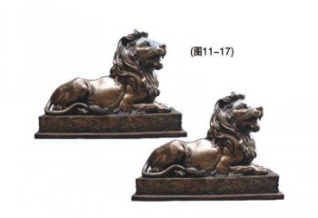 陽江公園獅子雕塑供求，景觀雕塑，鑄銅趴獅雕塑優選