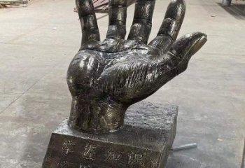 梧州手掌雕塑廠家，公園小品，玻璃鋼手掌雕塑優(yōu)選