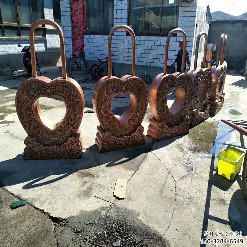 美蘭景觀同心鎖雕塑供應，藝術雕塑，現代鎖子雕塑供求