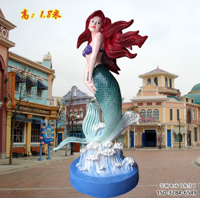 邢臺水景美人魚雕塑