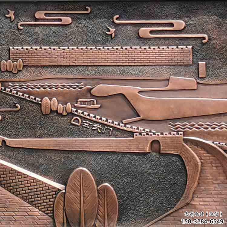 邢臺銅浮雕景墻雕塑，圓雕工藝