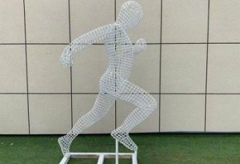 畢節鏤空運動員雕塑訂做，城市雕塑，鐵藝體育人物雕塑廠