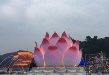 五指山蓮花雕塑廠家，景區雕塑，水景蓮花噴泉雕塑精選