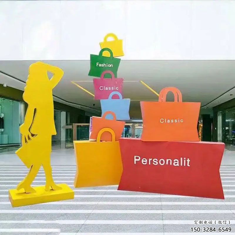 牡丹江購物人雕塑選定，景觀雕塑，不銹鋼購物人雕塑生產(chǎn)商