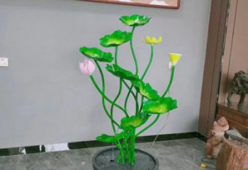 佳木斯荷花雕塑異型優選，城市裝飾，展示荷花雕塑定做