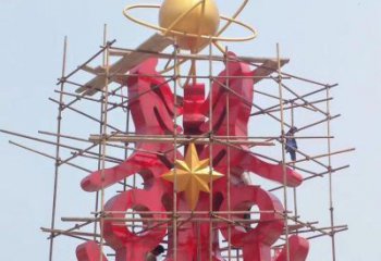 七臺(tái)河景觀科技之星雕塑選用，美陳雕塑，抽象不銹鋼科技之星雕塑標(biāo)準(zhǔn)