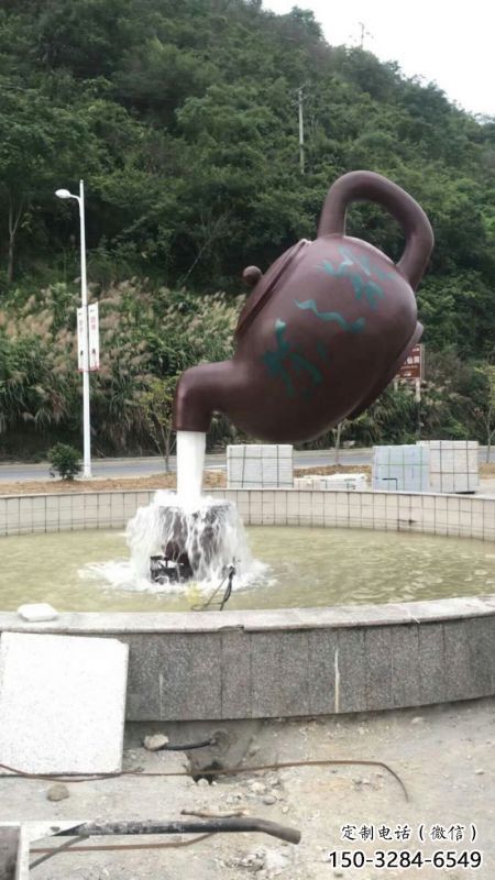 長沙小區天壺標志雕塑，多彩藝術，天壺雕塑生產廠家