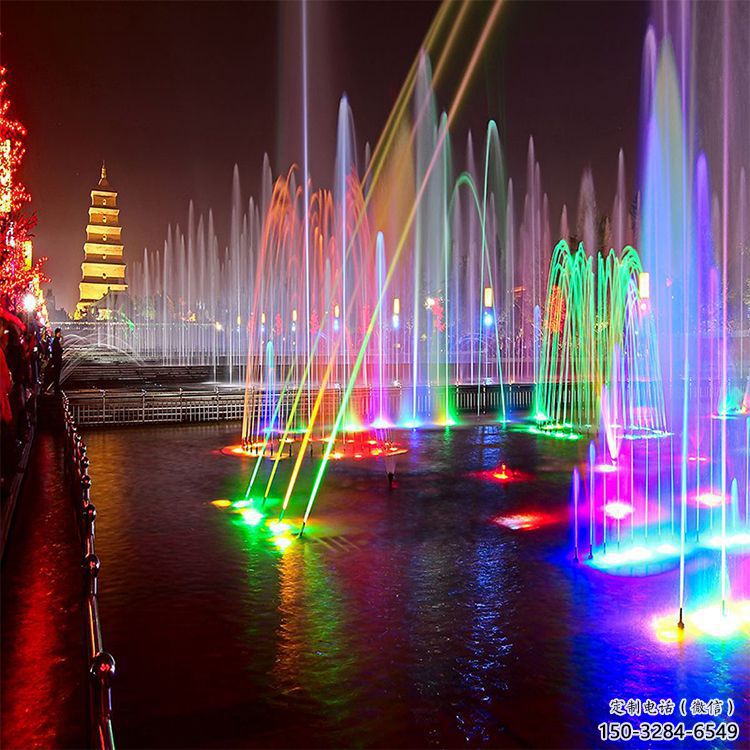 白城選定噴泉雕塑，燈光數(shù)控效果，水景藝術雕塑