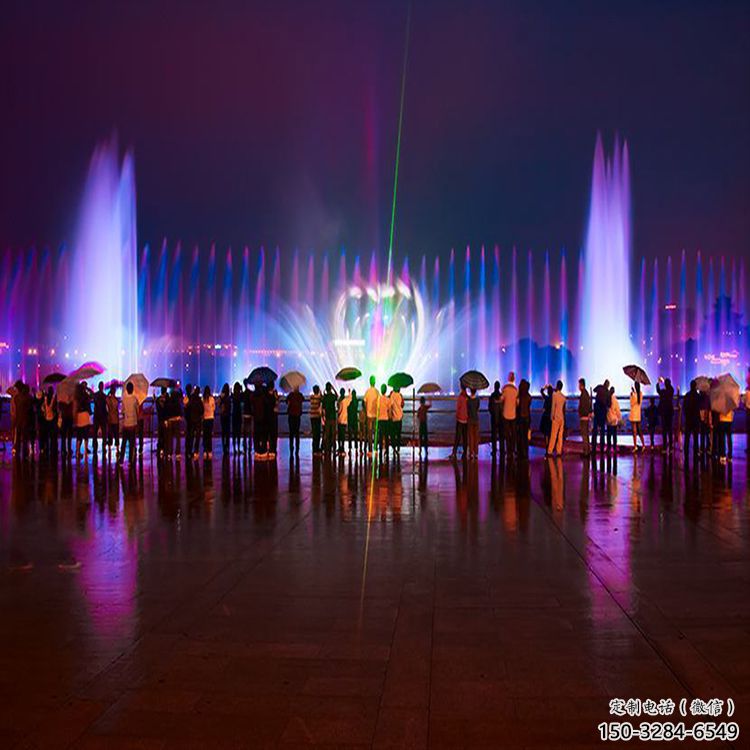 通化水景程控噴泉雕塑，高噴循環(huán)噴水方式設(shè)計