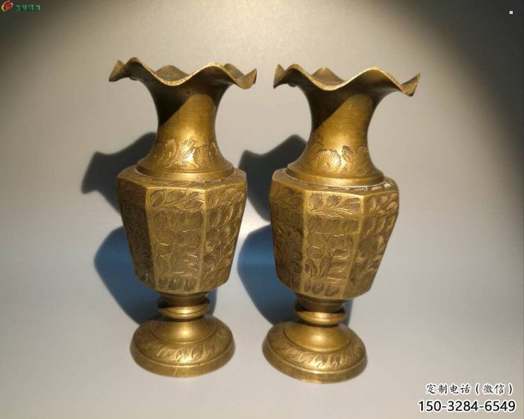南通花瓶雕塑定價(jià)，鑄銅工藝，銅花瓶雕塑制作廠家