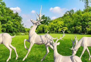 玄武梅花鹿雕塑定價，景觀概念，玻璃鋼梅花鹿雕塑預定