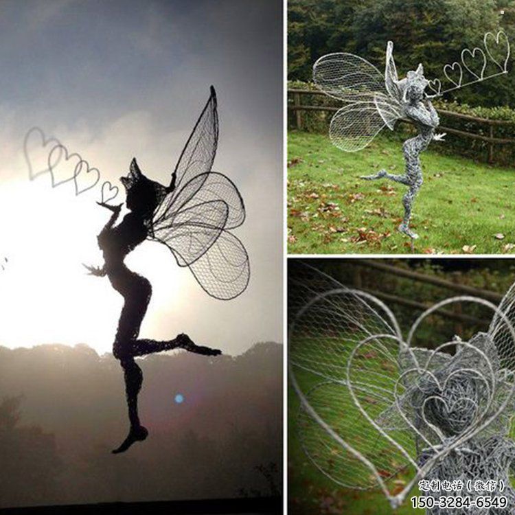 新余小精靈雕塑，抽象卡通雕塑，美陳人物擺件