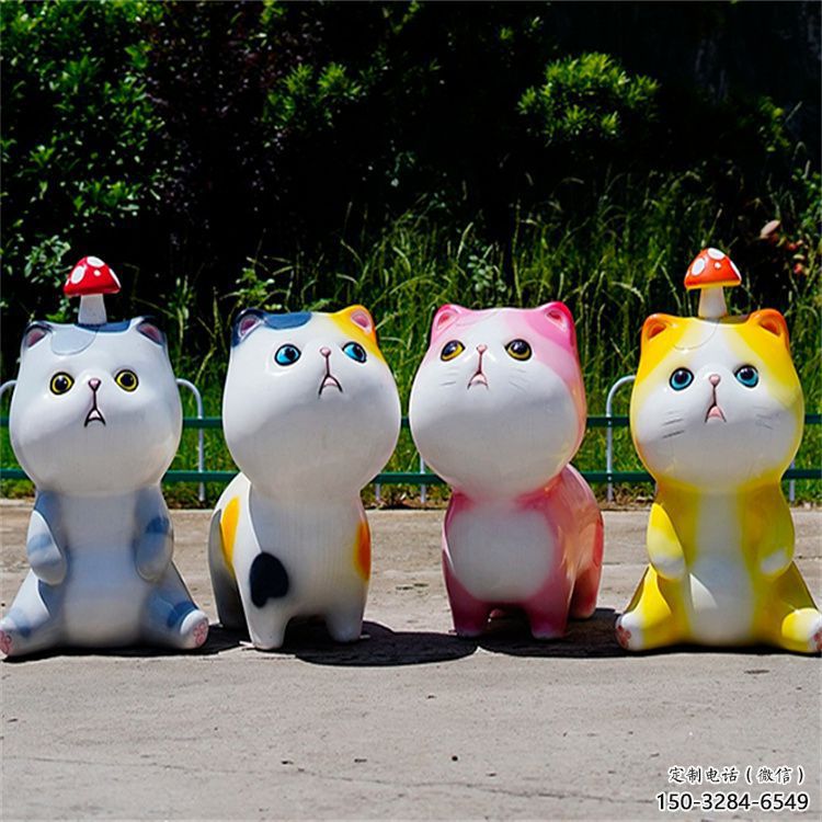 丹東房地產(chǎn)貓咪雕塑，仿古動(dòng)漫雕塑，公園動(dòng)物制造