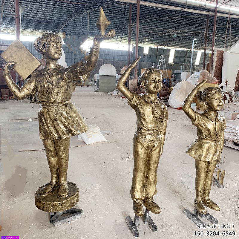 果洛學生少先隊員雕塑