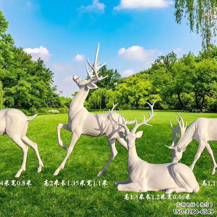 朔州梅花鹿雕塑定價(jià)，景觀概念，玻璃鋼梅花鹿雕塑預(yù)定
