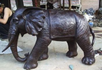 南昌庭院大象雕塑定做，廣場雕塑，室外銅大象雕塑提供